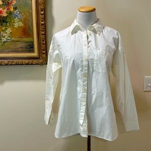 Classic white button-down LOFT shirt